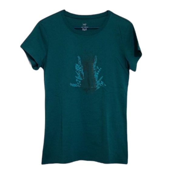 Arc'teryx Tops - Arc'teryx Dark Teal Tree Bird Graphic Cotton Tee